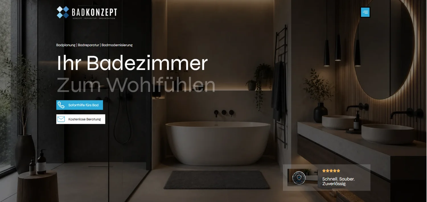 Screenshot der Website BadKonzept