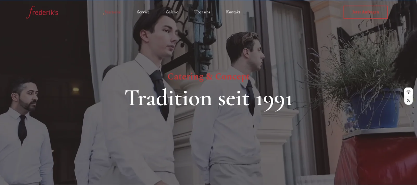 Website Vorschau von Frederik's Catering